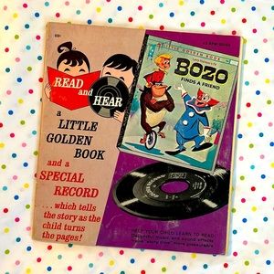 Vintage Little Golden Book read & hear with record! EUC